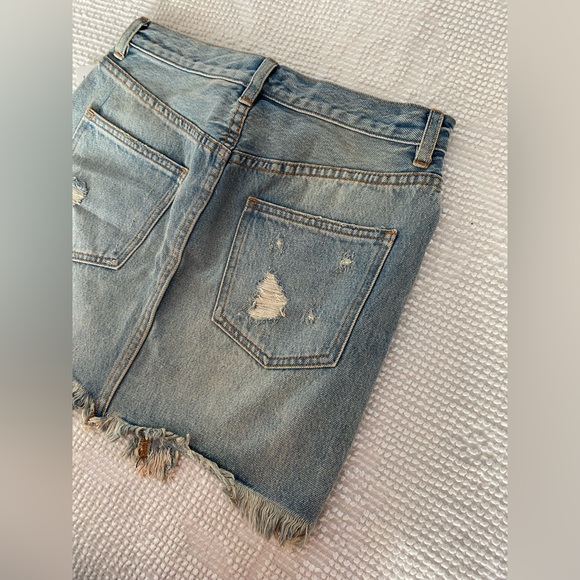 Free People We the Free Harvest Bell Denim Distressed Skirt - Picture 8 of 8